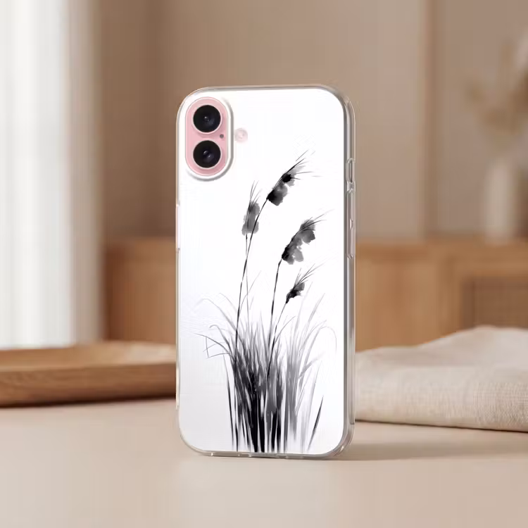 Telefoonhoesje - Minimalistisch - Stelen - Wit — 3