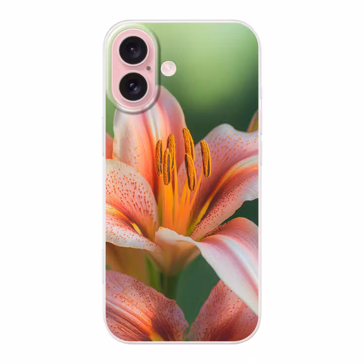 Telefoonhoesje - Lelie - Close up - Lichtroze — 1