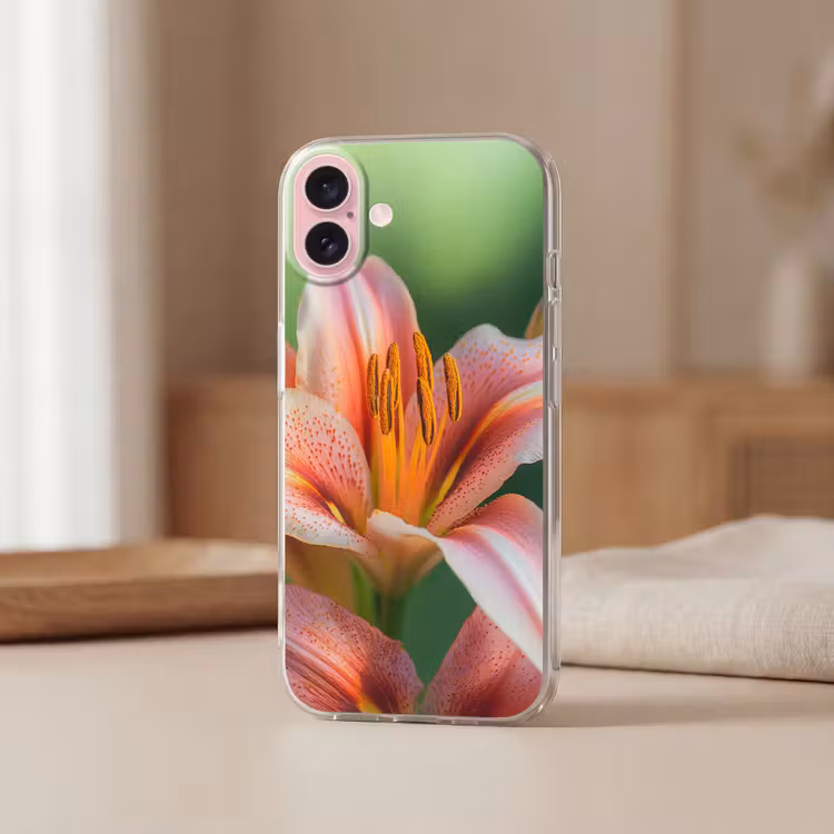 Telefoonhoesje - Lelie - Close up - Lichtroze — 3