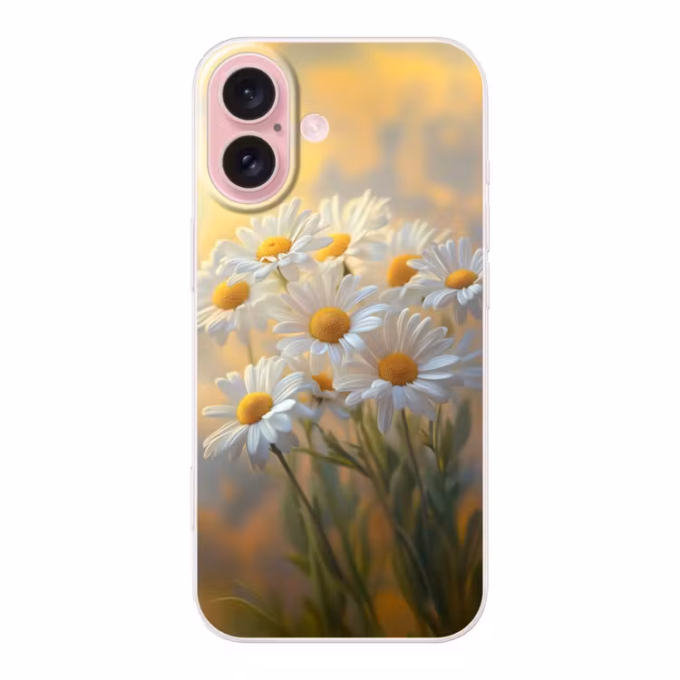 Telefoonhoesje - Madeliefjes - Wit - Zonlicht — 1