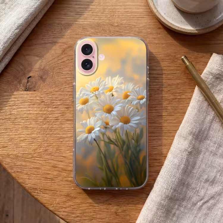 Telefoonhoesje - Madeliefjes - Wit - Zonlicht — 2