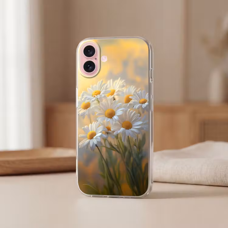 Telefoonhoesje - Madeliefjes - Wit - Zonlicht — 3