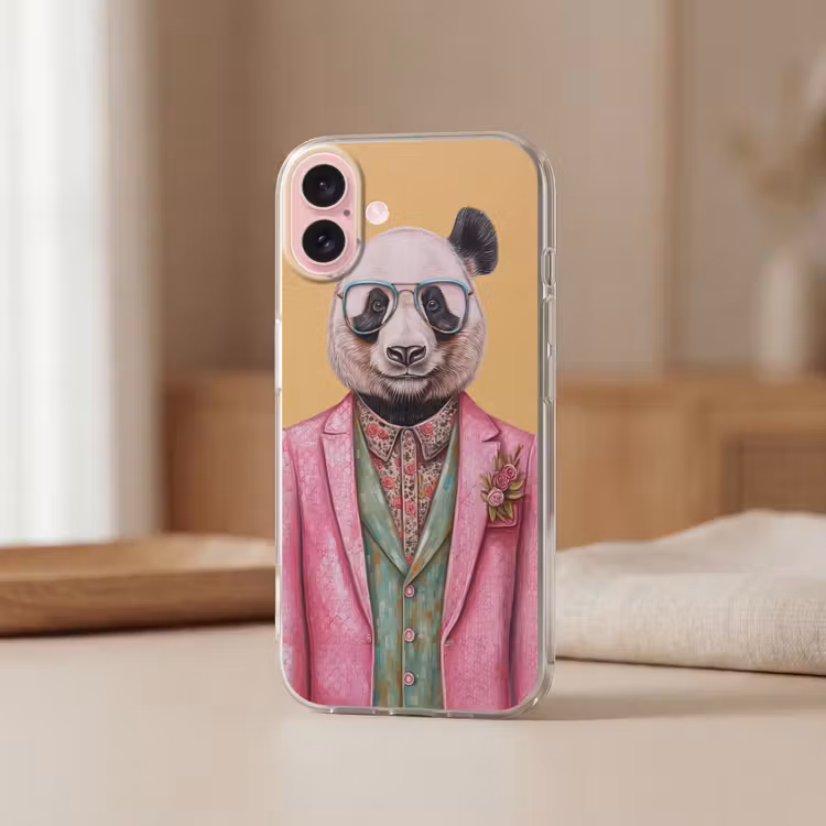 Telefoonhoesje - Panda - Pak - Zonnebril - Blauw — 3