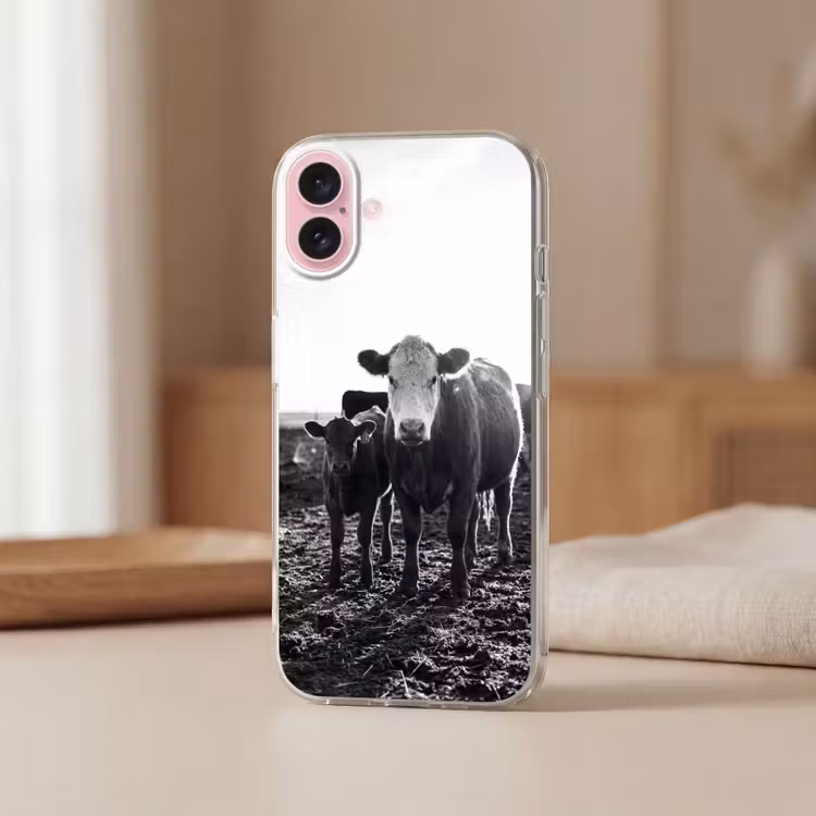 Telefoonhoesje - Koeien - Zwart - Wit — 3