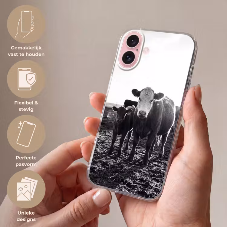 Telefoonhoesje - Koeien - Zwart - Wit — 4