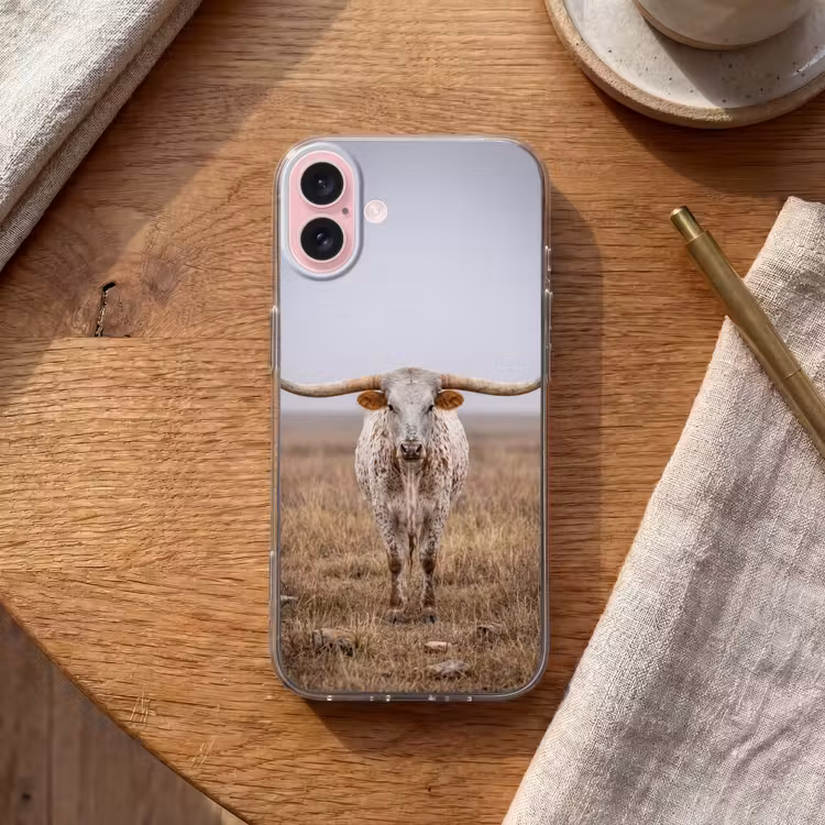 Telefoonhoesje - Longhorn - Grasveld - Dier — 2