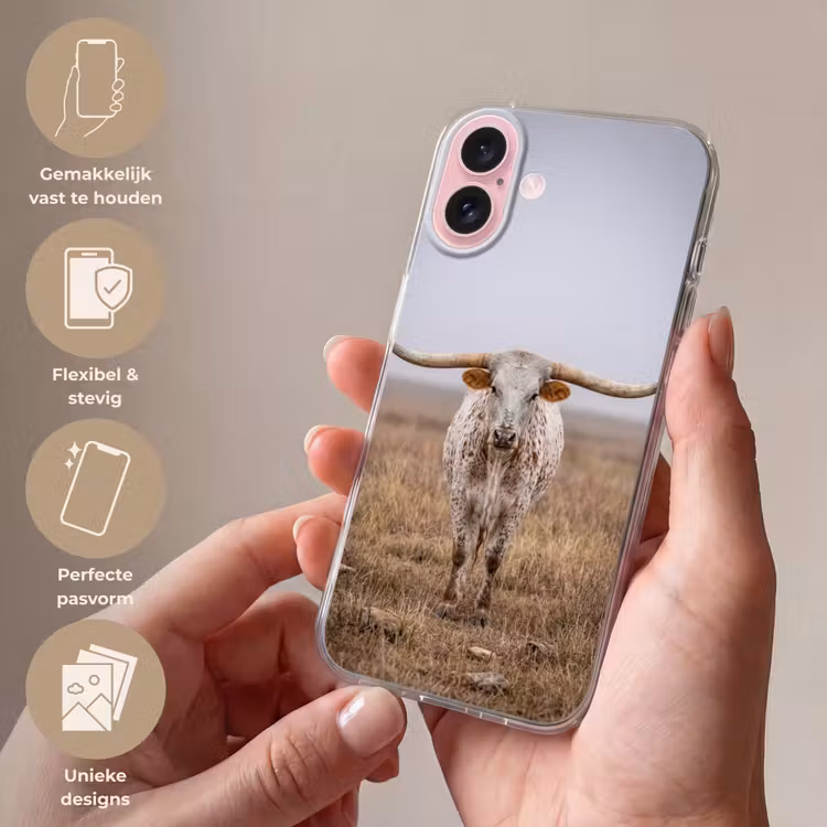 Telefoonhoesje - Longhorn - Grasveld - Dier — 4