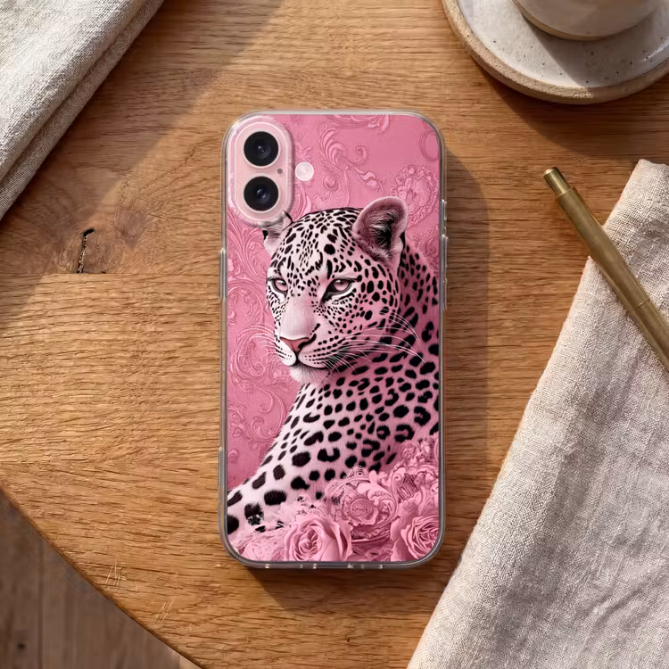 Telefoonhoesje - Panter - Luxe - Roze — 2