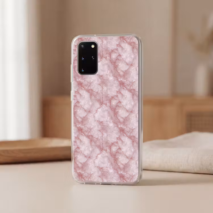 Telefoonhoesje - Roze - Kwartsmarmer - Aders — 3