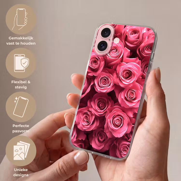 Telefoonhoesje - Rozen - Pink - Bloem — 4