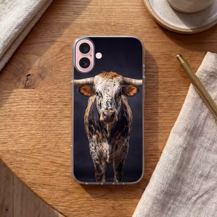 Telefoonhoesje - Stier - Kleurrijk - Hoorns — 2