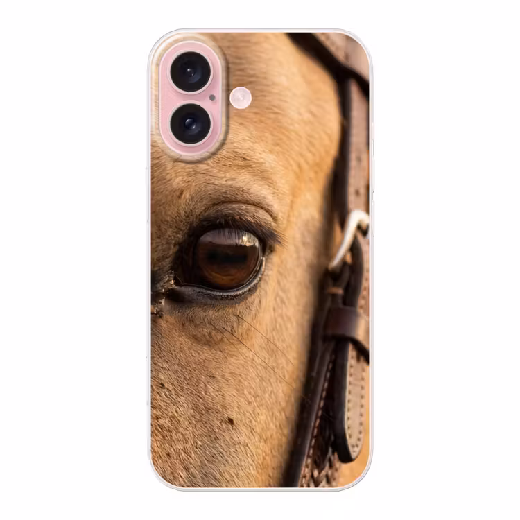 Telefoonhoesje - Paard - Oog - Bruin — 1
