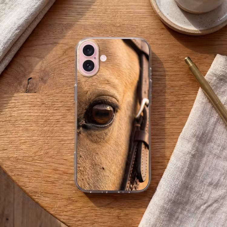 Telefoonhoesje - Paard - Oog - Bruin — 2