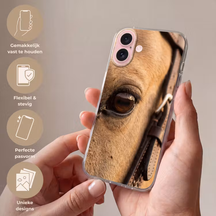 Telefoonhoesje - Paard - Oog - Bruin — 4