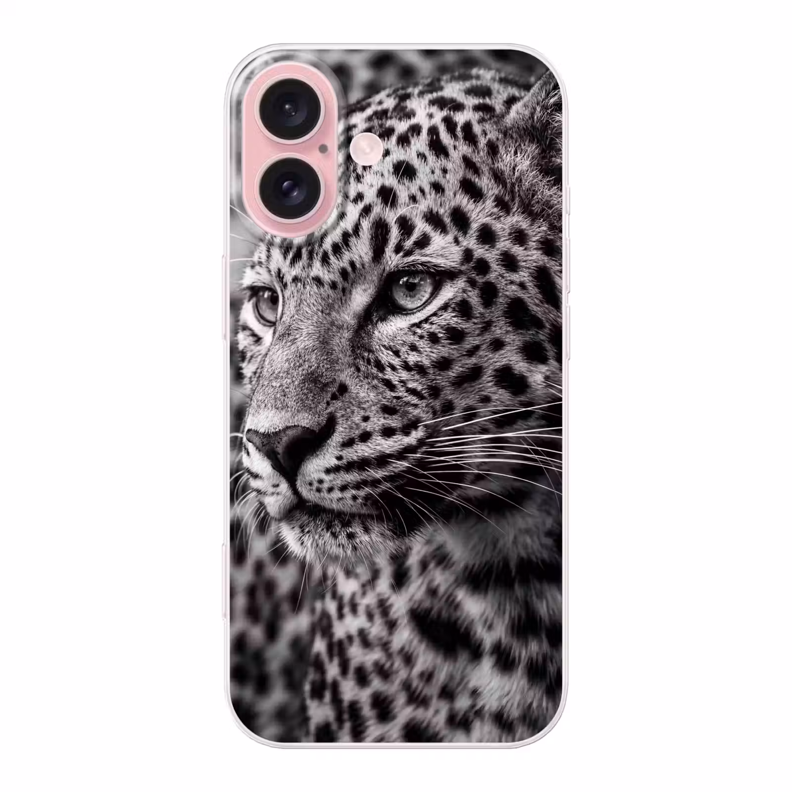 Telefoonhoesje - Luipaard - Zwart - Wit - Oog — 1