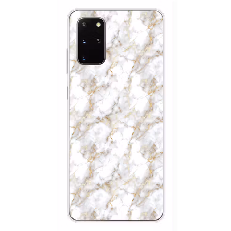 Telefoonhoesje - Gouden aders - Marmer - Wit — 4