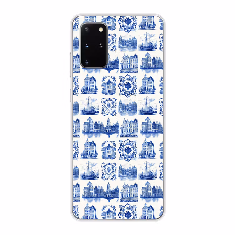Telefoonhoesje - Huizen - Schepen - Blauw — 1