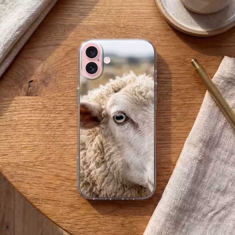 Telefoonhoesje - Schaap - Oog - Wit — 2