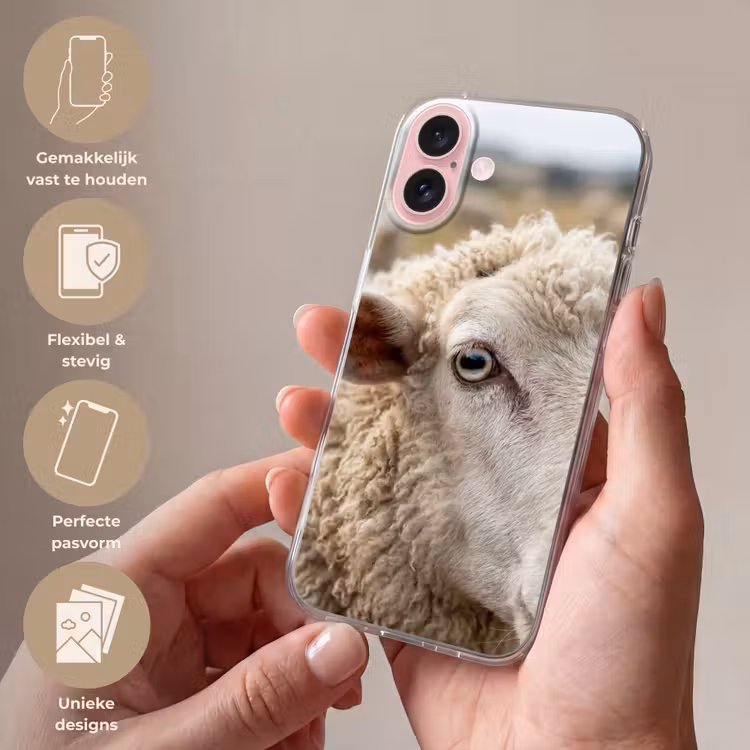 Telefoonhoesje - Schaap - Oog - Wit — 4