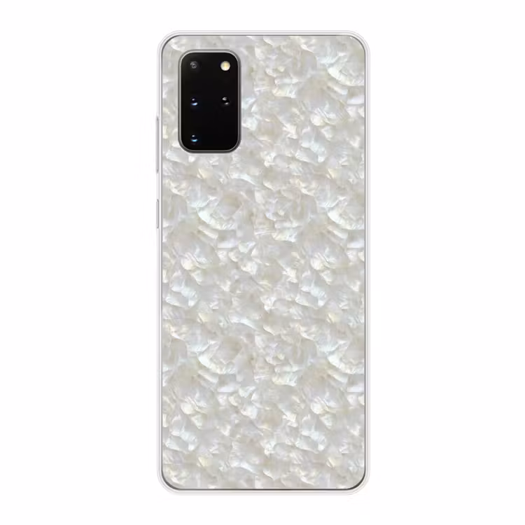 Telefoonhoesje - Parelmoerglans - Wit - Schelp — 1