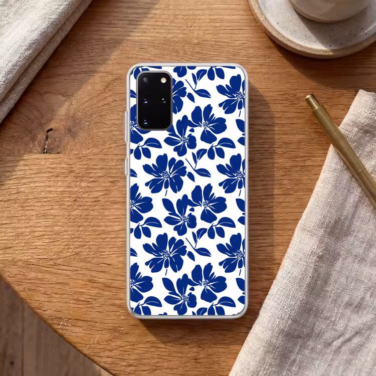 Telefoonhoesje - Floraal - Modern - Blauw — 2