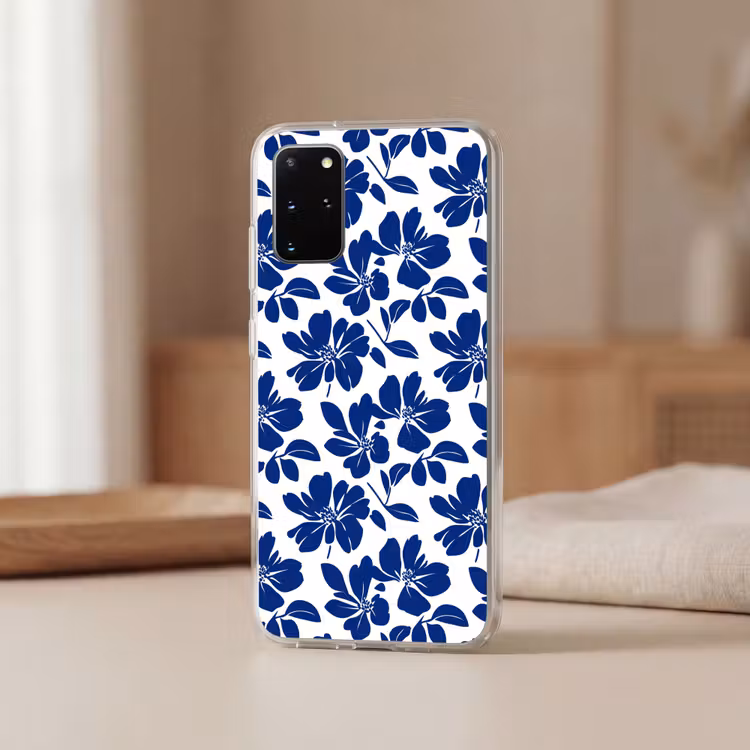Telefoonhoesje - Floraal - Modern - Blauw — 3
