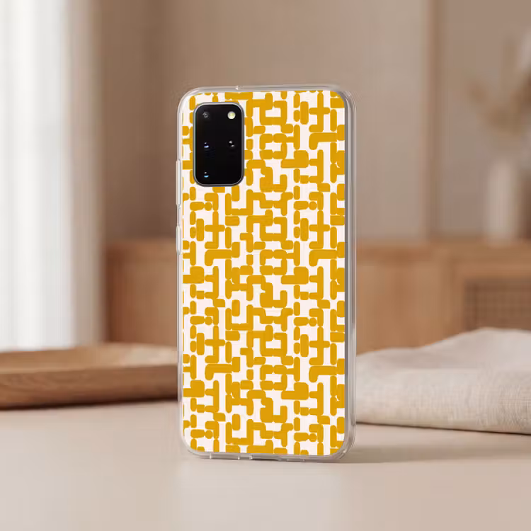 Telefoonhoesje - Geel - Beige - Patroon — 3