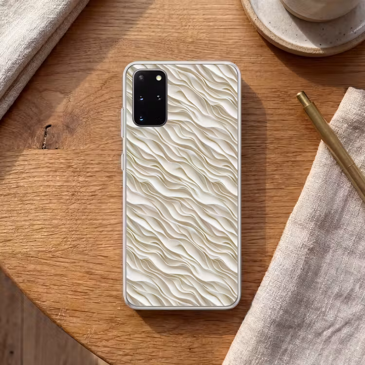 Telefoonhoesje - Golven - Wit - Minimalistisch — 2