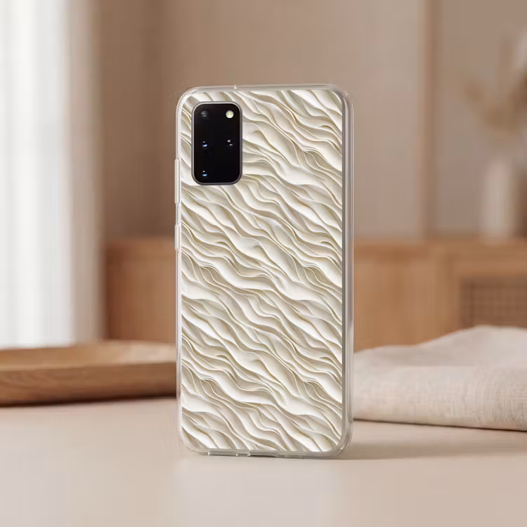 Telefoonhoesje - Golven - Wit - Minimalistisch — 3