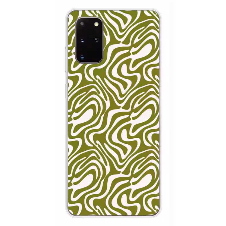 Telefoonhoesje - Lijnpatroon - Groen - Organisch — 4