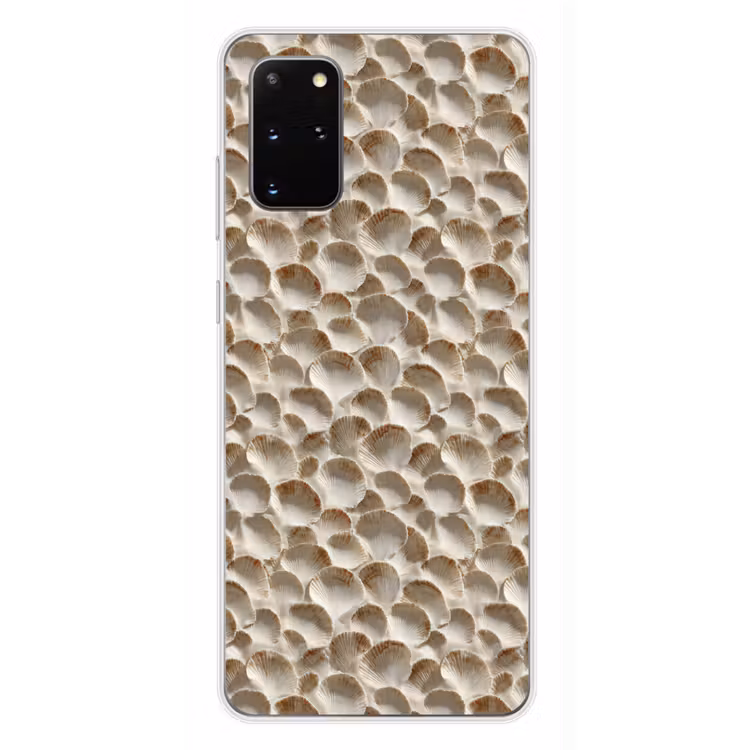 Telefoonhoesje - Schelpen - Waaiervorm - Wit — 4