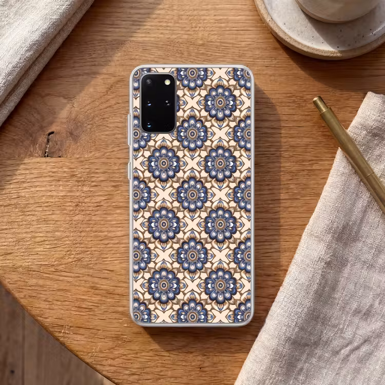 Telefoonhoesje - Floraal - Ornament - Blauw — 2