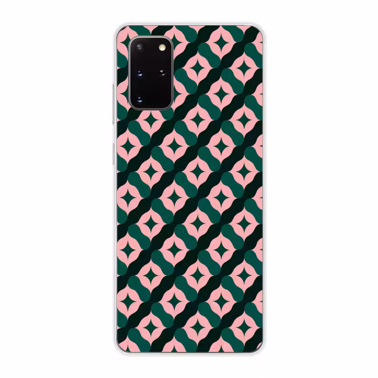 Telefoonhoesje - Groen - Roze - Retro - Sterren — 1