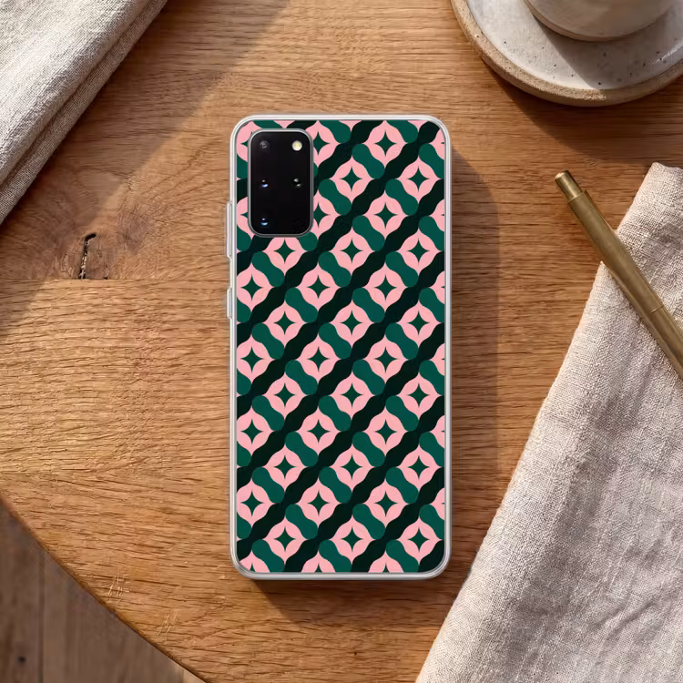 Telefoonhoesje - Groen - Roze - Retro - Sterren — 2