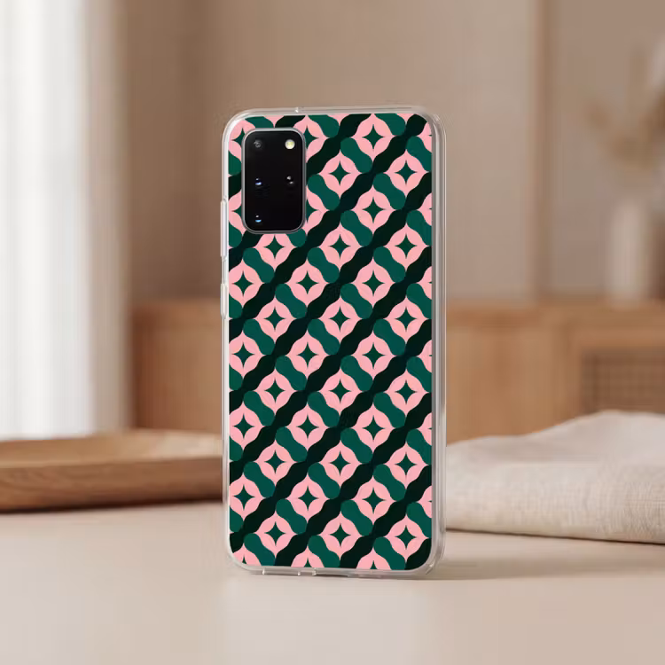 Telefoonhoesje - Groen - Roze - Retro - Sterren — 3
