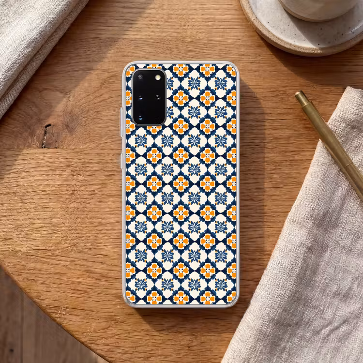 Telefoonhoesje - Klassiek - Geometrisch - Blauw — 2