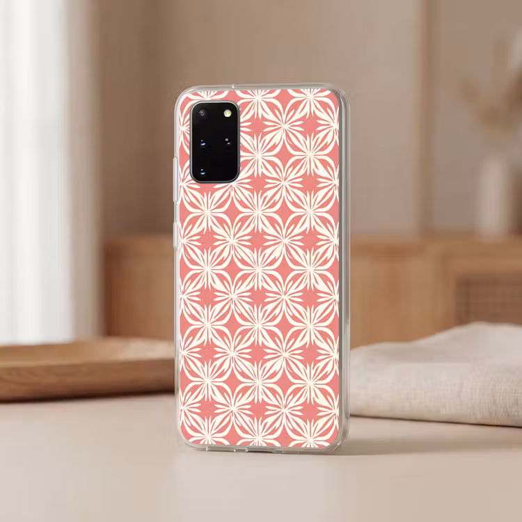 Telefoonhoesje - Roze - Bloemenmotief - Wit - Modern — 3