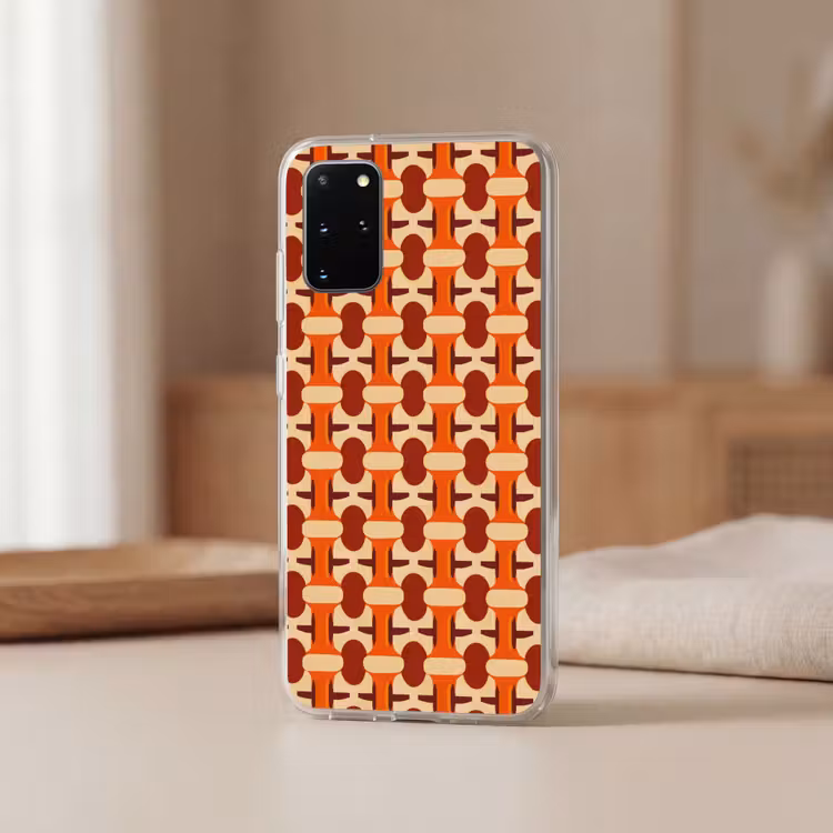 Telefoonhoesje - Geometrisch - Retro - Oranje — 3