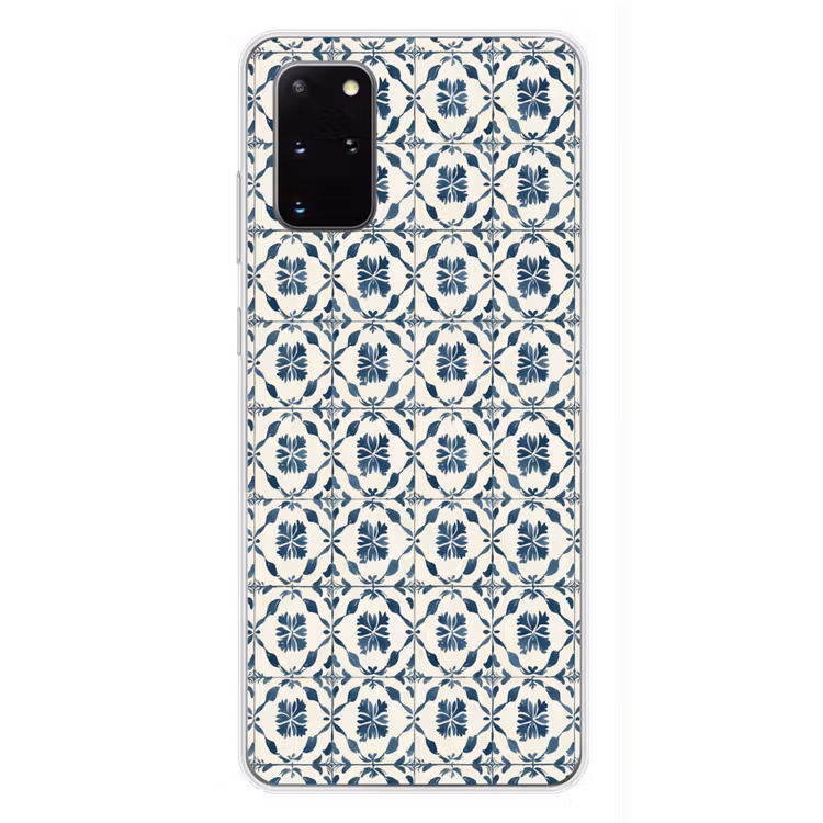 Telefoonhoesje - Grafisch - Tegel - Blauw — 4