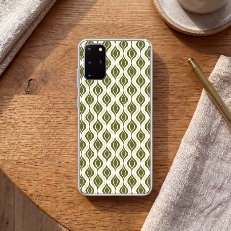 Telefoonhoesje - Patroon - Retro - Groen — 2