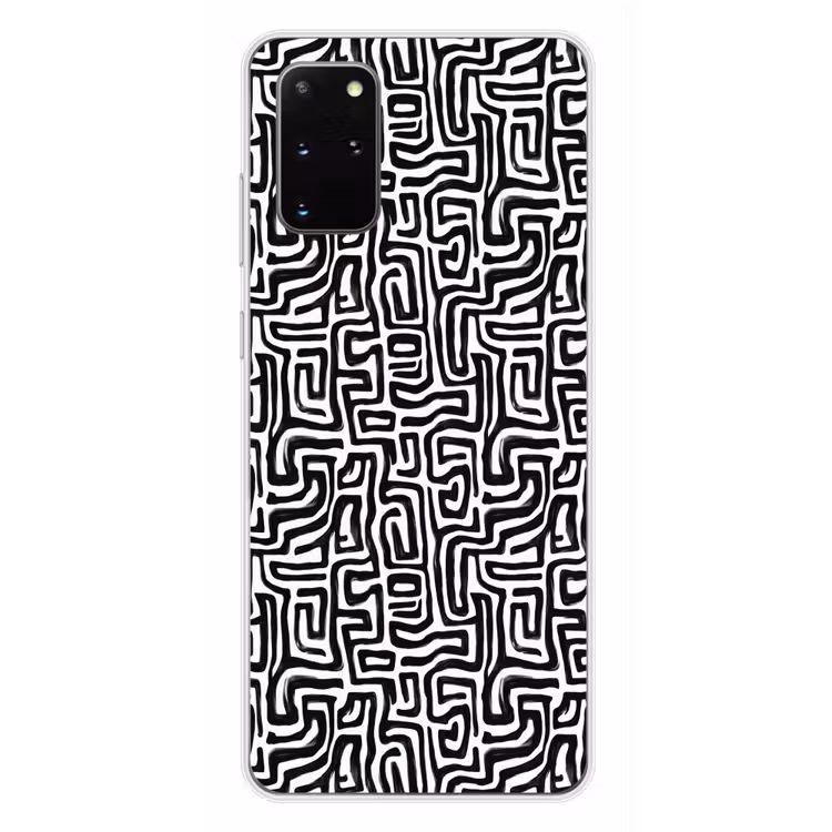 Telefoonhoesje - Grafisch - Lijnen - Zwart - Wit — 4
