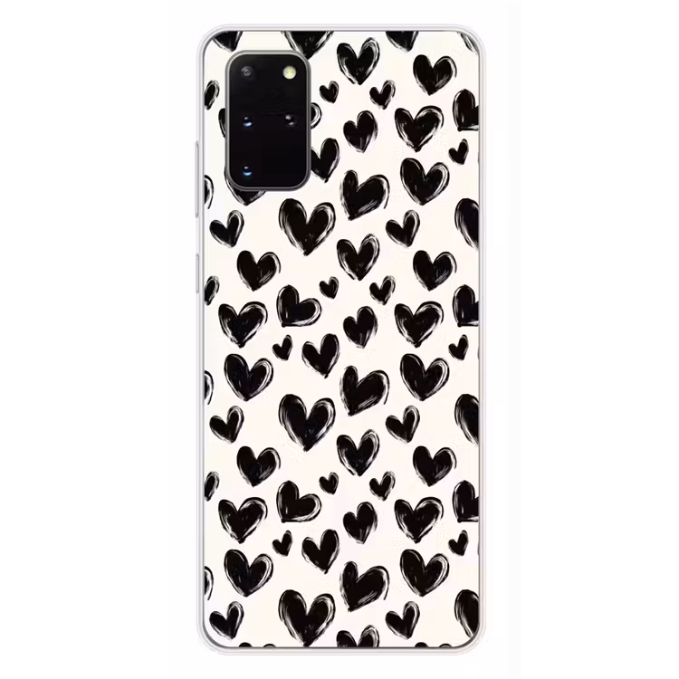 Telefoonhoesje - Hartjes - Patroon - Zwart — 4