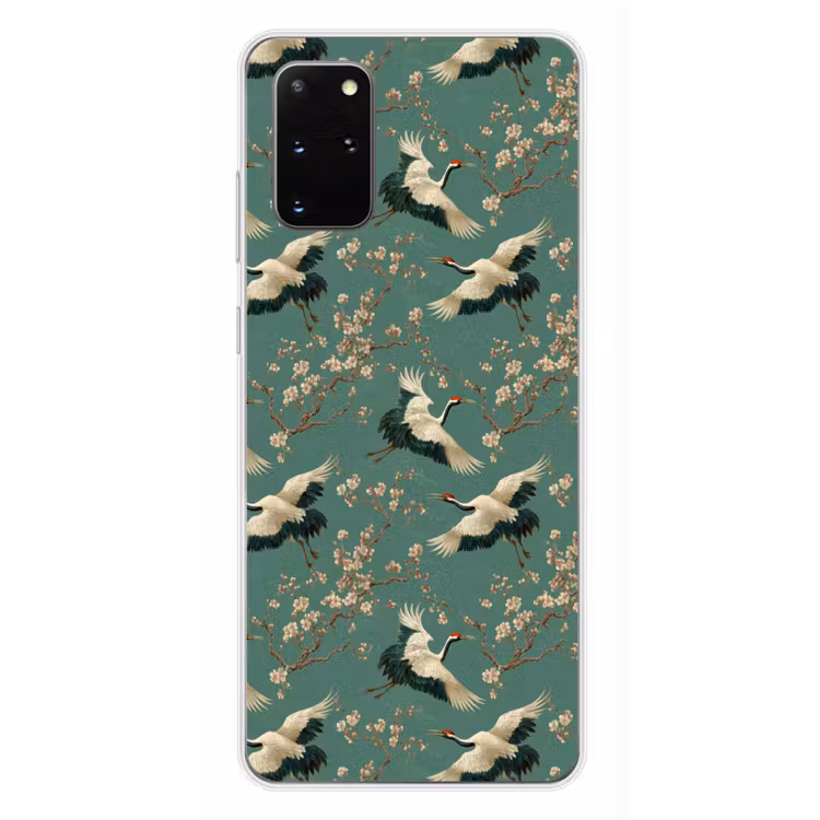 Telefoonhoesje - Kersenbloesem - Kraamvogels - Groen — 4