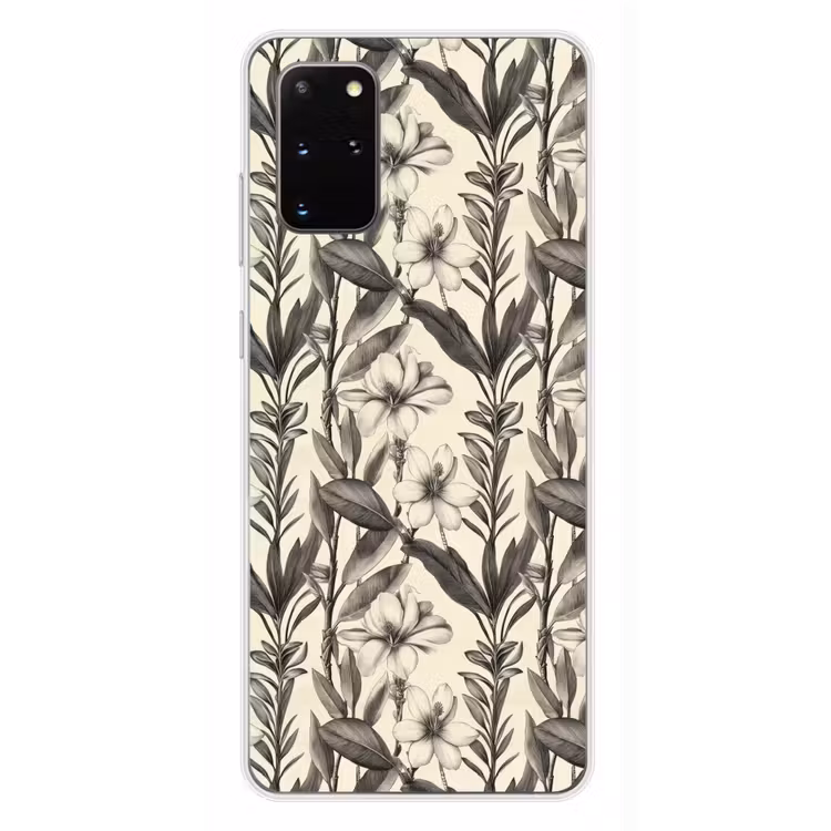 Telefoonhoesje - Klassiek - Botanisch - Zwart - Beige — 4