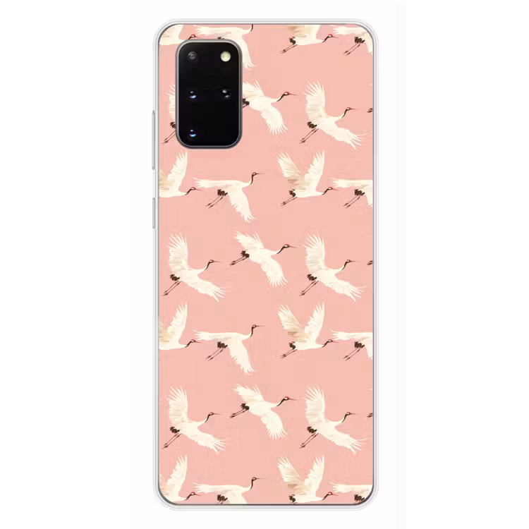 Telefoonhoesje - Modern - Kraanvogels - Roze — 4