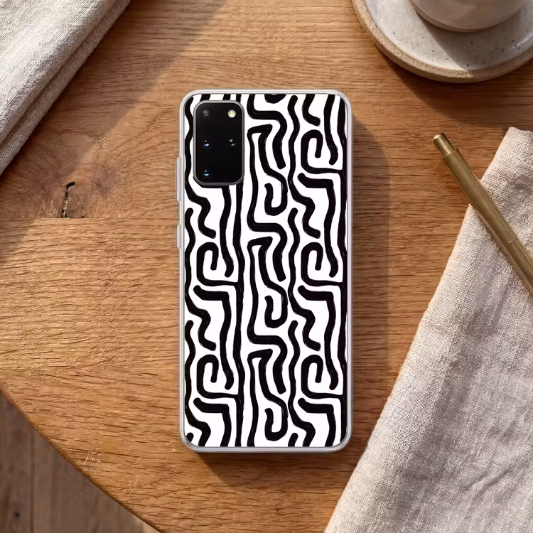 Telefoonhoesje - Modern - Lijnen - Zwart — 2