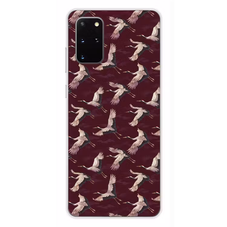 Telefoonhoesje - Kraanvogels - Klassiek - Bordeaux — 4