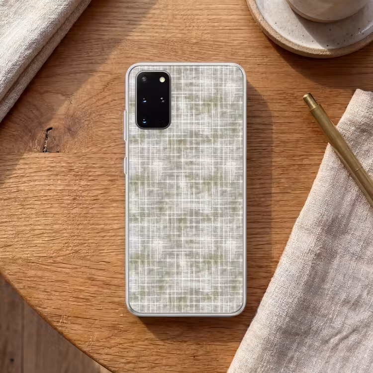 Telefoonhoesje - Linnen - Patroon - Groen — 2