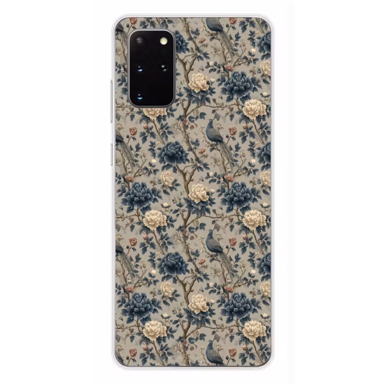 Telefoonhoesje - Pauw - Bloemen - Blauw — 4