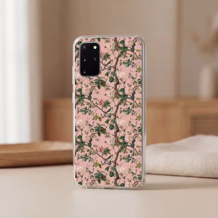Telefoonhoesje - Pioenrozen - Botanisch - Vogel — 3